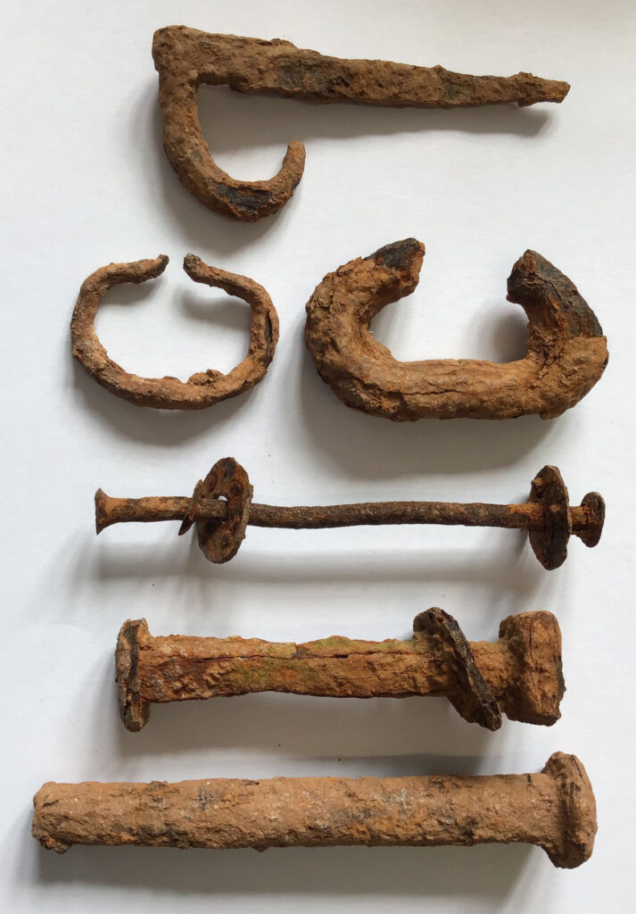 iron nails, links and bolts